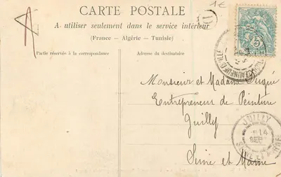 Saint-Malo - Zamek, plac i brama St-Vincent — Kolekcja H. L. M. nr 83 — Rewers