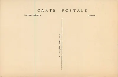 Chinon — La Rue Voltaire — Vecchie case — A.P. — Verso