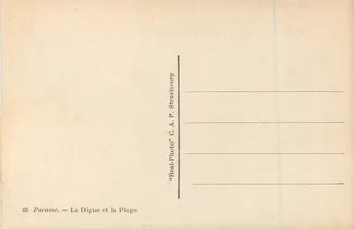 Paramé — La Digue et la Plage — C.A.P. Strasbourg — Rewers