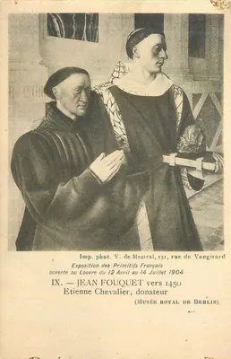 Jean Fouquet — Etienne Chevalier, donateur — Imp. phot. V. de Mestral, 131, rue de Vaugirard