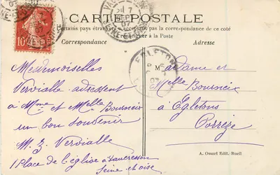 Cesarzowa Joséphine w Malmaison — ilustracja — A. Ossart Edit. Rueil, n°21 — Rewers
