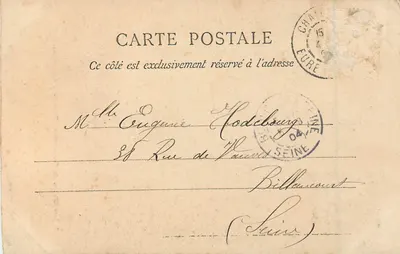 Gloires de Châteaudun — Obraz w Hôtel-de-Ville — wydawca NIEPCE & CIE, nr 3 — Rewers