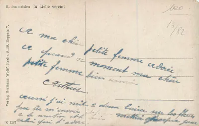 Novo casal — casamento — R. Borrmesteier, n° K 1267 — Verso