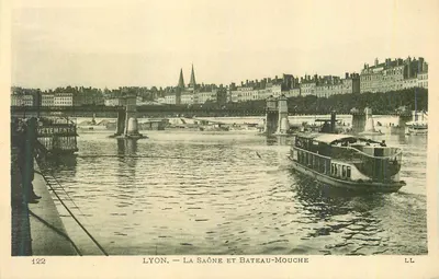 LYON. — A SAÔNE E BATEAU-MOUCHE — LL