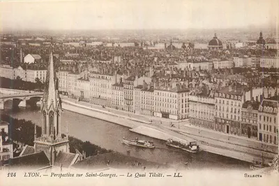 LYON — Perspectiva de São Jorge — O Quai Tilsitt — LL. — SELECTA