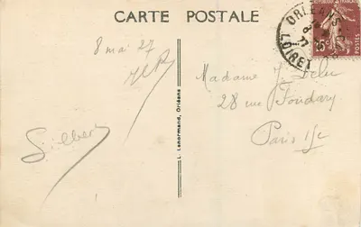 Orléans — A Catedral Ste-Croix Fachada — L. Lenormand, n°301 — Verso