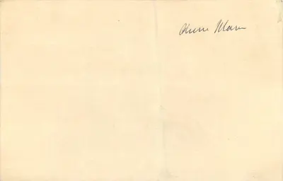 Portrait of a Woman — Unknown Era — No Publisher or Serial Number — Back
