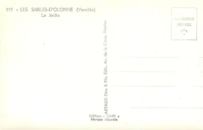 Les Sables-d'Olonne (Vendée) — A Doca — Éditions Gaby — Verso