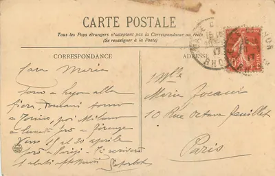 LYON - Most Tilsitt i Fourvière - L. E. — Rewers