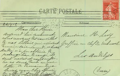 Rouen — Statua św. Jadwigi — L. L. — nr 146 — Rewers