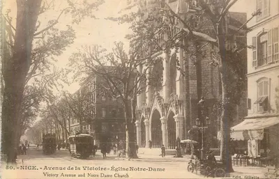 Nice - Avenida da Vitória - Igreja Notre-Dame — Edit. Gilletta, n°50