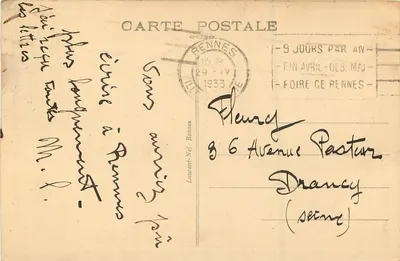 Rennes — Zamek Trzęsący się lub Dom Cadet Roussel (XVII wiek) — Laurent-Nel, nr 4502 — Rewers