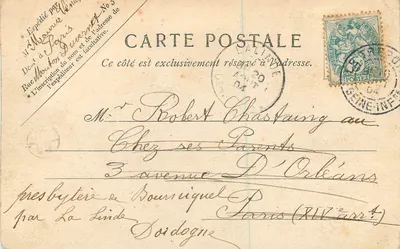 Le Tréport. Quai portowy — V.P. Paris N. 4. Maurice Vésat — Rewers