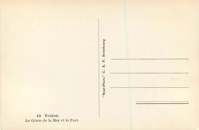Toulon — El Genio del Mar y el Puerto — C. A. P. Estrasburgo — Reverso
