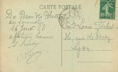 Vence (A.-M.) — Baou des Blancs — widok panoramiczny wsi i szczytu skalnego — Rewers