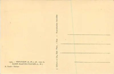 Saint-Martin-Vésubie — Panoramiczny widok wciętego wioska — Gilletta et Cie, Nice — Rewers