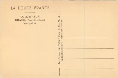 Grasse (Alpes-Maritimes) — Ogólny widok — Wydawnictwo Sztuki YVON — Rewers