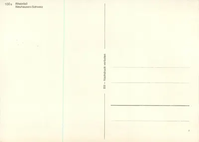 Rheinfall — Neuhausen/Suíça — BB — Verso
