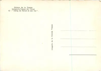 Abadia de La Trappe — Soligny-la-Trappe (61-Orne) — Imagerie de la Grande Trappe — Verso