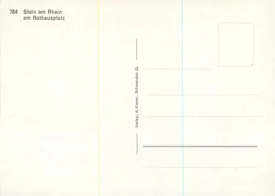 Stein am Rhein — Stein am Rathausplatz — Verlag A. Kiener, Schwanden GL — Verso