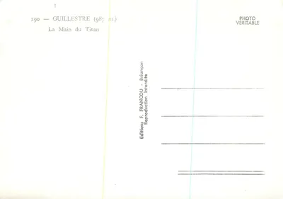 A Mão do Titã — Guillestre (987 m.) — Editions F. Francou — Verso