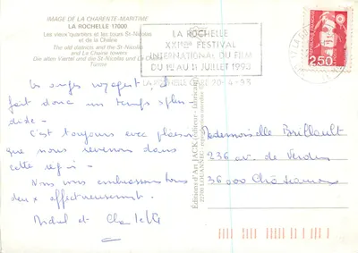 La Rochelle — Os velhos bairros — Edições d'Art Jack — Verso