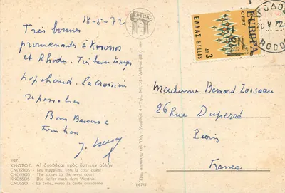 Cnossos — Os lojas em direção ao pátio oeste — Editor Delta, n°1127 — Verso