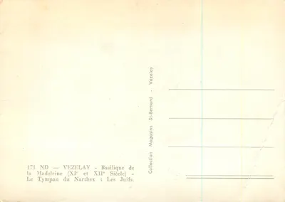 De Joden — Tympanen van de Nartheks — Basiliek van Sint-Maarten — Vézelay (XIe en XIIe eeuw) — Achterkant