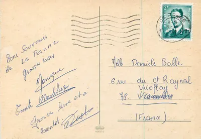 Chimpanzé marítimo — Férias — editor Krüger n°916/71 — Verso