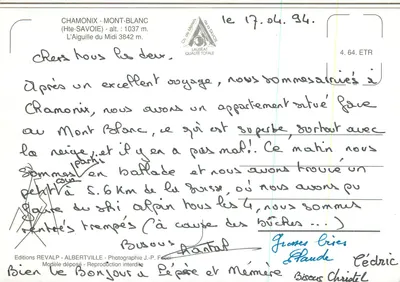 Aiguille du Midi — Mont Blanc 3842 m — Wydawnictwo REVALP — Rewers