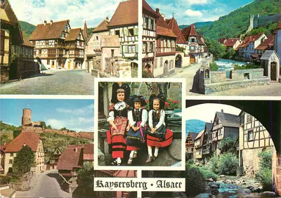 Kaysersberg - Alsácia — vista pitoresca ao redor do antigo ponte fortificado — Imprensa Kuster