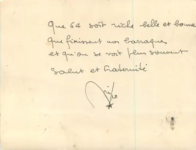 Família Poras — Projeto Poras 1963-1964 — desenho de Jean Pascal — Verso
