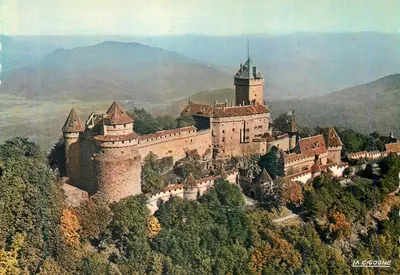 Castelo do Haut-Kœnigsbourg — vista panorâmica — A Garça