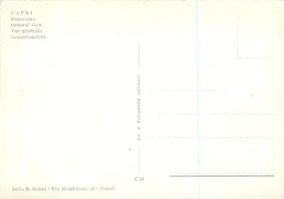 Capri — Ogólny widok — Ditta R. Renza, Via Maddalena, 43 - Napoli, seria C 18 — Rewers