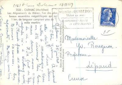 De Allignementen van Ménech — Carnac (Morbihan) — Edities van Kunst JOS, n° 56 — Achterkant
