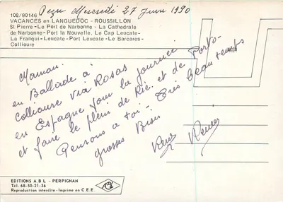 O Filme de NOSSAS FÉRIAS — Edições A.B.L. Perpignan — Verso
