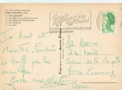 Saint-Tropez — algemene uitzicht, kade, kapel, haven — Edities Azurcolor — Achterkant