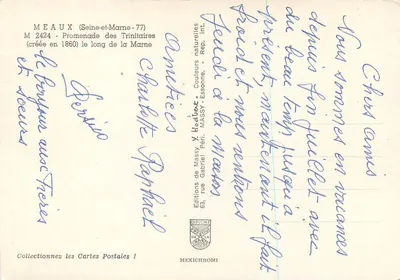Meaux - Promenade des Trinitaires — Editora IRIS, n° M 2424 — Verso