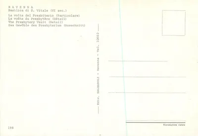 Bazylika św. Witolego — Szczegółowy widok krypty — Wydawnictwo Salbaroli, n° 32032 — Rewers