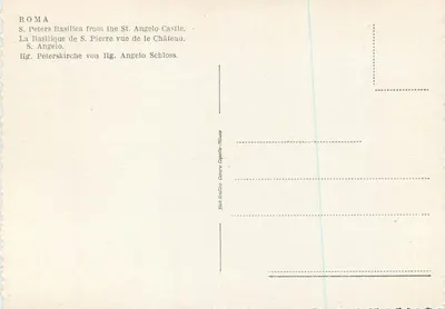 Roma - S. Pietro visto da Castel Sant'Angelo — editor Stab Grafico Capitolo, Milano — Verso
