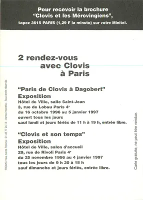 Clodoveo e i Merovingi — Clodoveo 96 — Comune di Parigi — Verso
