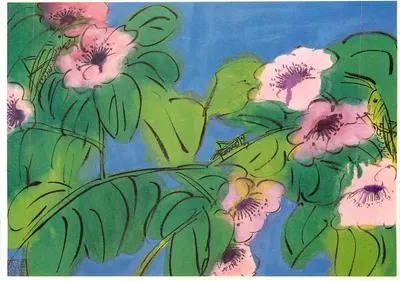 Flores e insetos — obra de Walasse Ting — edição Art Unlimited Amsterdam