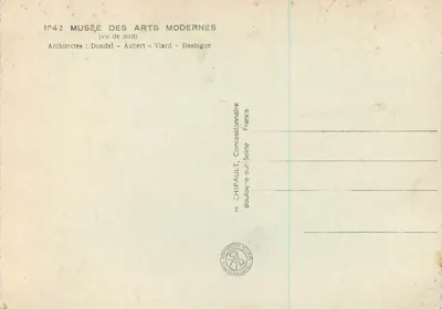 मॉडर्न आर्ट म्यूजियम — पेरिस 1937 के अंतरराष्ट्रीय प्रदर्शनी — चिपॉल्ट — पीछे