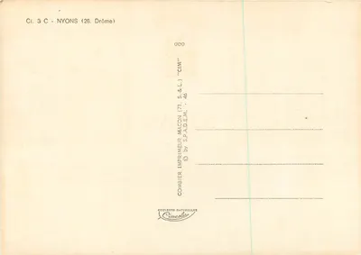Nyons — Drôme — widok panoramiczny i zabytki — wydawca CIM — Rewers