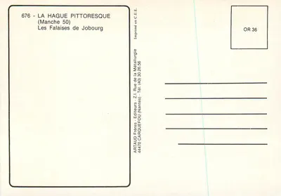 La Hague pittoresca — As Falésias de Jobourg — ARTAUD Frères, Nantes — Verso