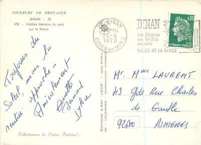 Old Houses of the Port on the Rance — Dinan - 22 — Art Editions 'Jack' n°479 — Back