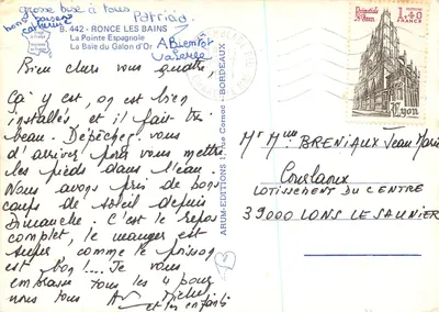 A Baía do Galon d'Or — Ronce-les-Bains — ARUM-ÉDITIONS — Verso