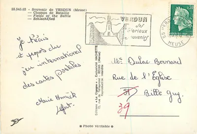 Verdun — Pola Bitewne — Wydawnictwo La Cigogne — Rewers