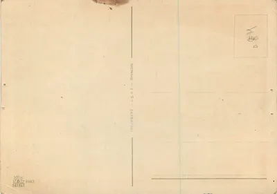 Spódniczka i parowóz — burzliwe morze — COLOPRINT - S.P.R.I. - Bruksel, n°6087 — Rewers