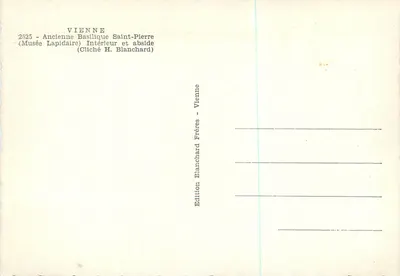 Wiedeń — Starsza bazylika św. Piotra — Wnętrze i absydę — Wydawnictwo Blanchard Frères — Rewers